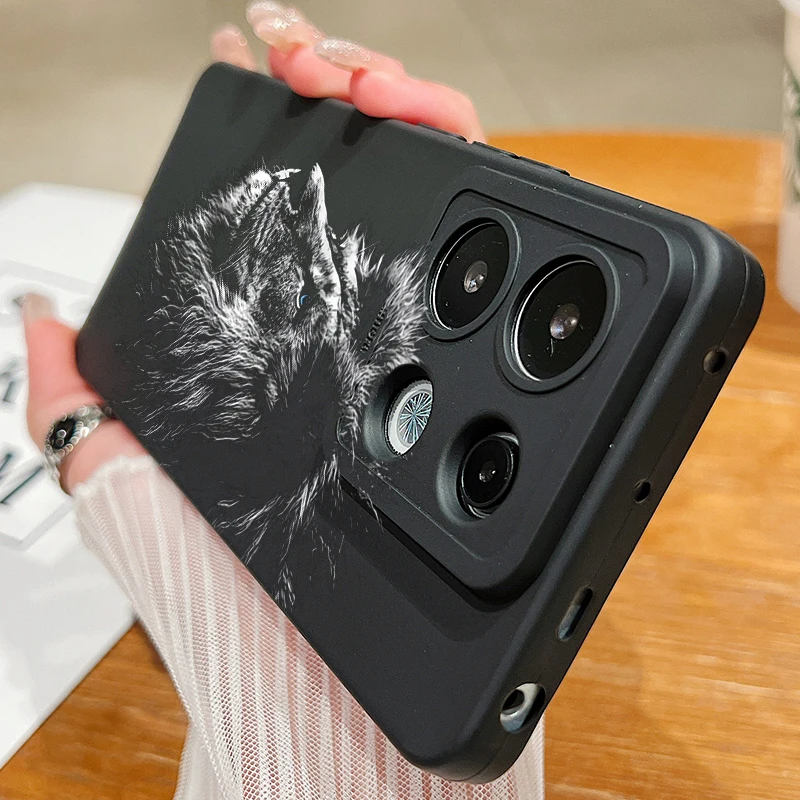 Funda de teléfono con patrón de León para Xiaomi, carcasa para Poco X6 Pro, 11 Lite, 5G, NE, 13, 13T, 12, 12T, Poco M6, X5, F5 Pro, 14