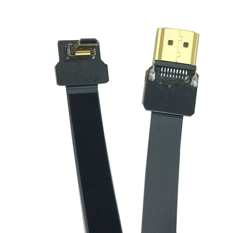 FPV compatible con HDMI a Micro-hdmi, cinta FPC de ángulo hacia arriba de 90 grados, Cable plano compatible con HDMI, paso de 20 pines para fotografía aérea - imagen 3