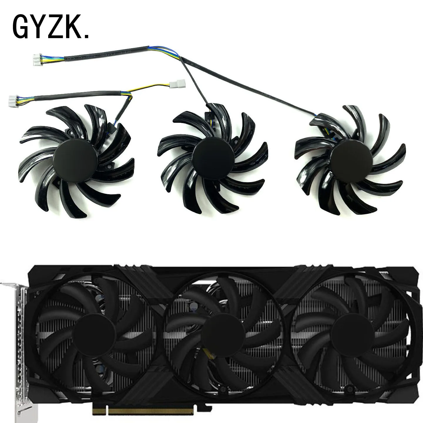 87MM T129215SU para PNY RTX4070ti 4070ti S VERTO Triple ventilador OC ventilador de repuesto para tarjeta gráfica
