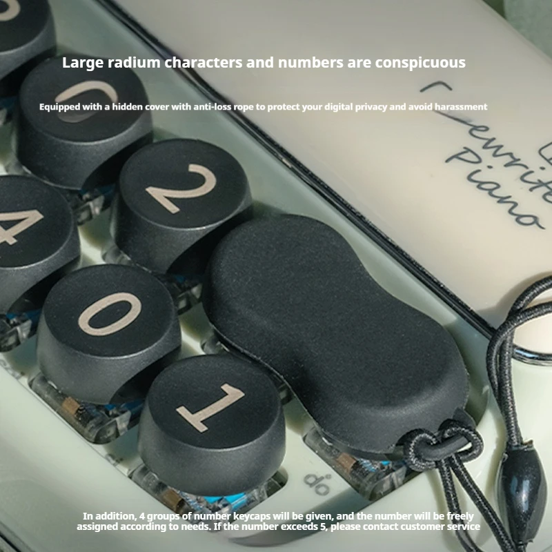 Lofree 1970s mover el número de teléfono del coche Botones mecánicos Miss Placa de número de estacionamiento temporal mover el coche decorar adornos musicales - imagen 5