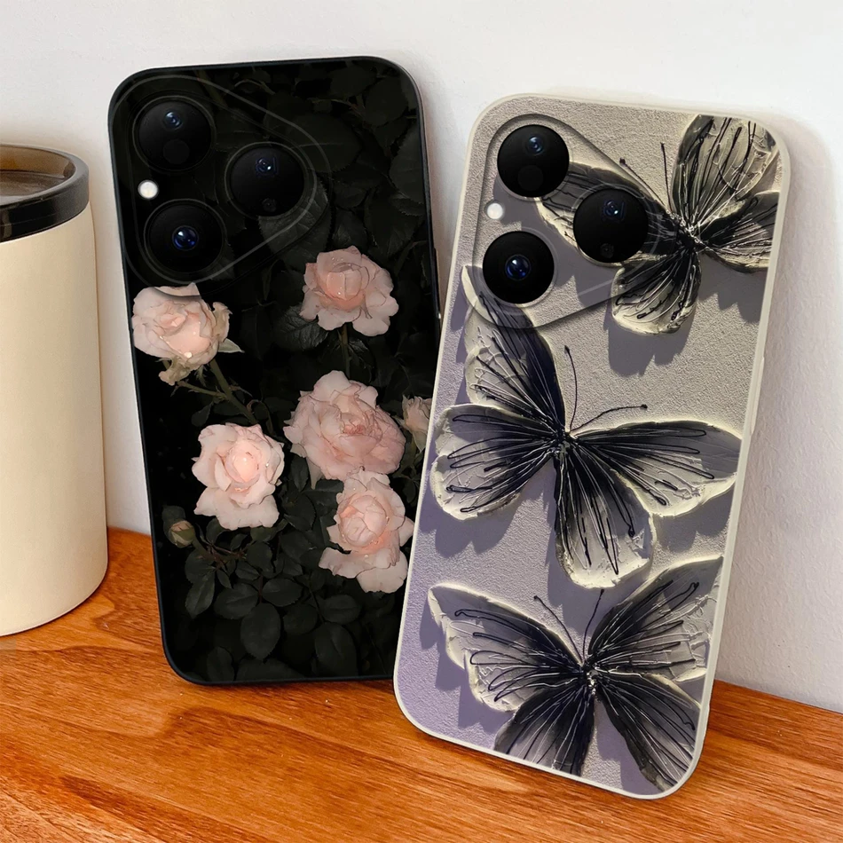 Para Huawei Pura 80 Pro Plus Ultra 5G Funda de teléfono diseño Simple Linda carcasa para Huawei Pura80 protección completa Funda suave a prueba de golpes - imagen 5