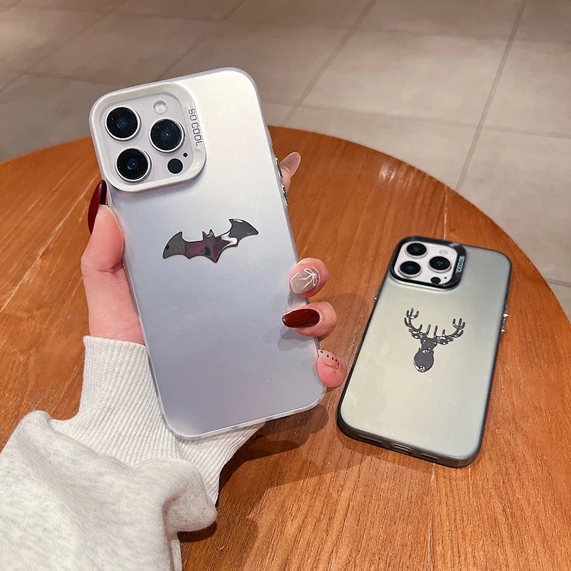 Funda de teléfono 3D plateada con diseño de araña y murciélago para Samsung Galaxy S25 S24 S22 S23 Ultra Plus FE A16 A55 A54 A15 A14 A13 A35 A33 A34 A53 - imagen 3