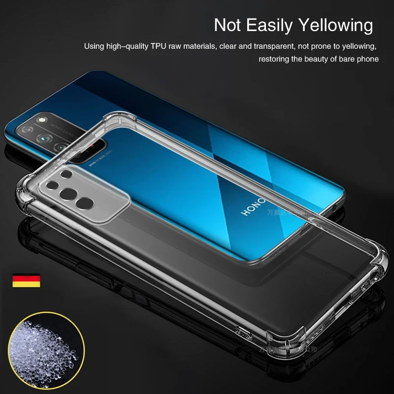Funda de teléfono móvil transparente para Honor X10 Max X10Max 5G, Airbag, antigolpes, simplicidad, silicona, lente suave, cubiertas traseras protectoras - imagen 4