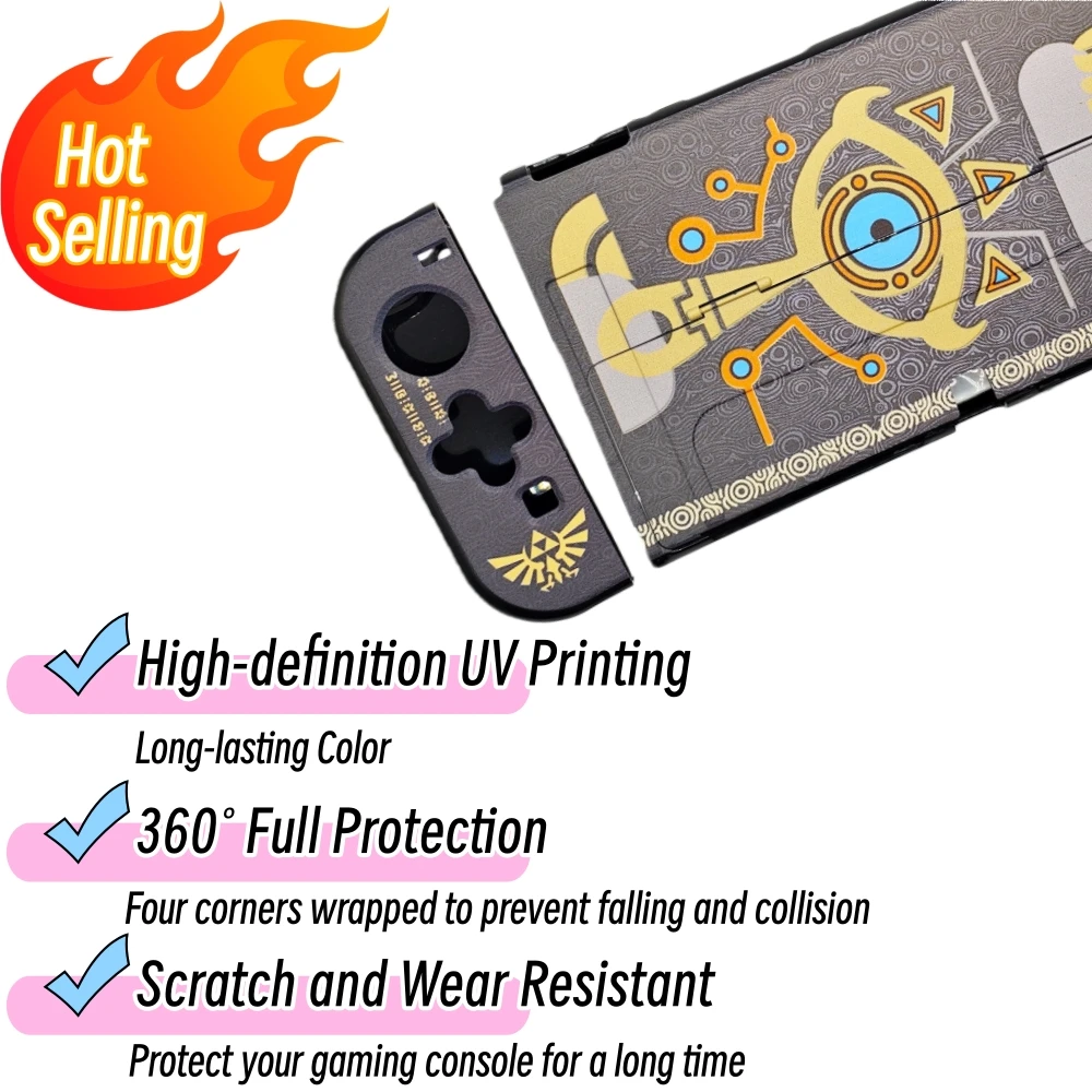 Nueva funda protectora para interruptor OLED, cubierta de carcasa para controlador de Gamepads NS OLED, protección completa resistente a los arañazos - imagen 3