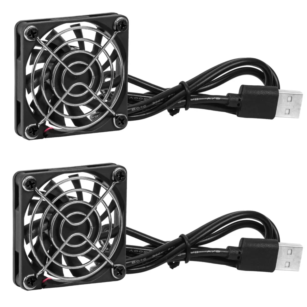 2 uds SXDOOL 60mm x 10mm 60mm 6cm ventilador USB 5V sin escobillas doble bola para PC caja de ordenador enfriador Raspberry Pi radiador ventilación