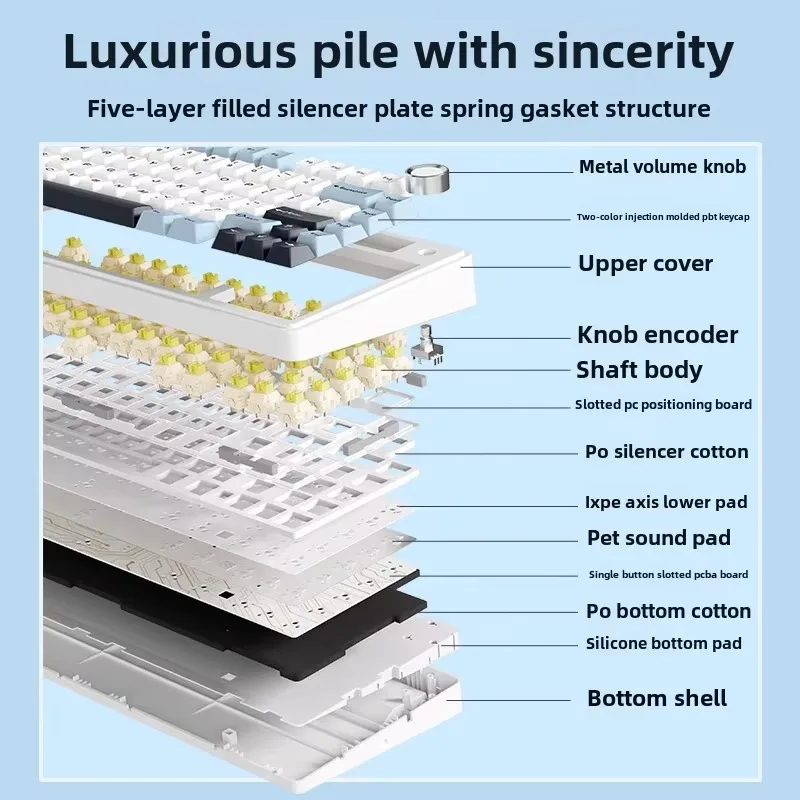 Teclado mecánico aula f75 teclado mecanico teclado gamer teclado mecanique teclados inalámbricos gaming klawiatura mechaniczna - imagen 4