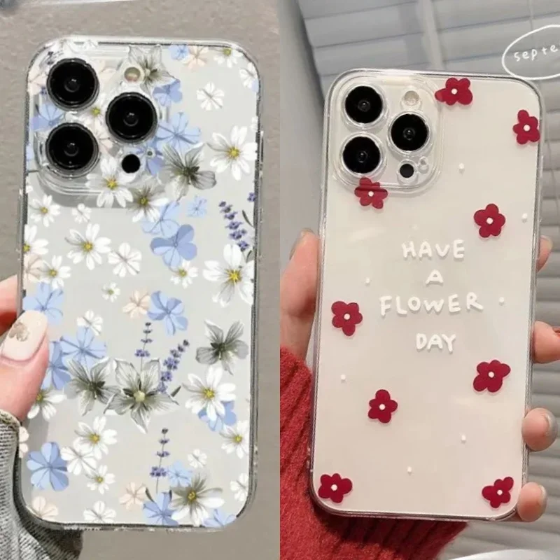 Funda de teléfono transparente con flores a la moda para Huawei P40 Lite Y9 Prime 2019 Honor 90 Lite X9A 5G X7B X8B X9B Nova 5T 3i P30 Pro