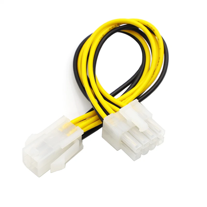 20cm ATX 4 pines macho a 8 pines hembra EPS Cable adaptador PC placa base CPU fuente de alimentación Cable de extensión de línea de alta calidad - imagen 2