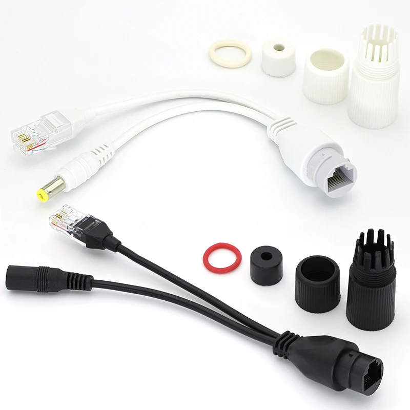 Cable POE de alimentación pasiva a través de Ethernet, Cable adaptador POE, divisor impermeable, módulo de fuente de alimentación del inyector, 12-24v para cámara IP ﻿ - imagen 2