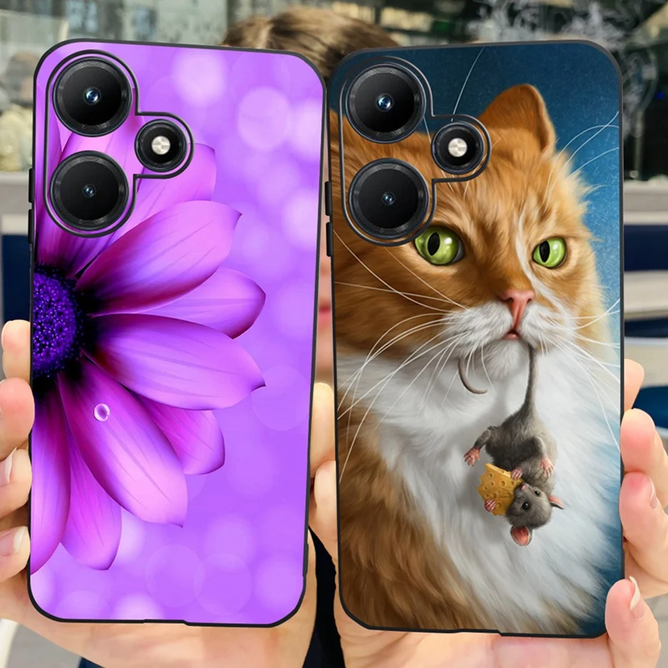 Funda de silicona suave para Infinix Hot 30i X669, carcasa trasera de TPU con Gato y Panda, para Infinix Hot 30i, Hot30i, NFC - imagen 3