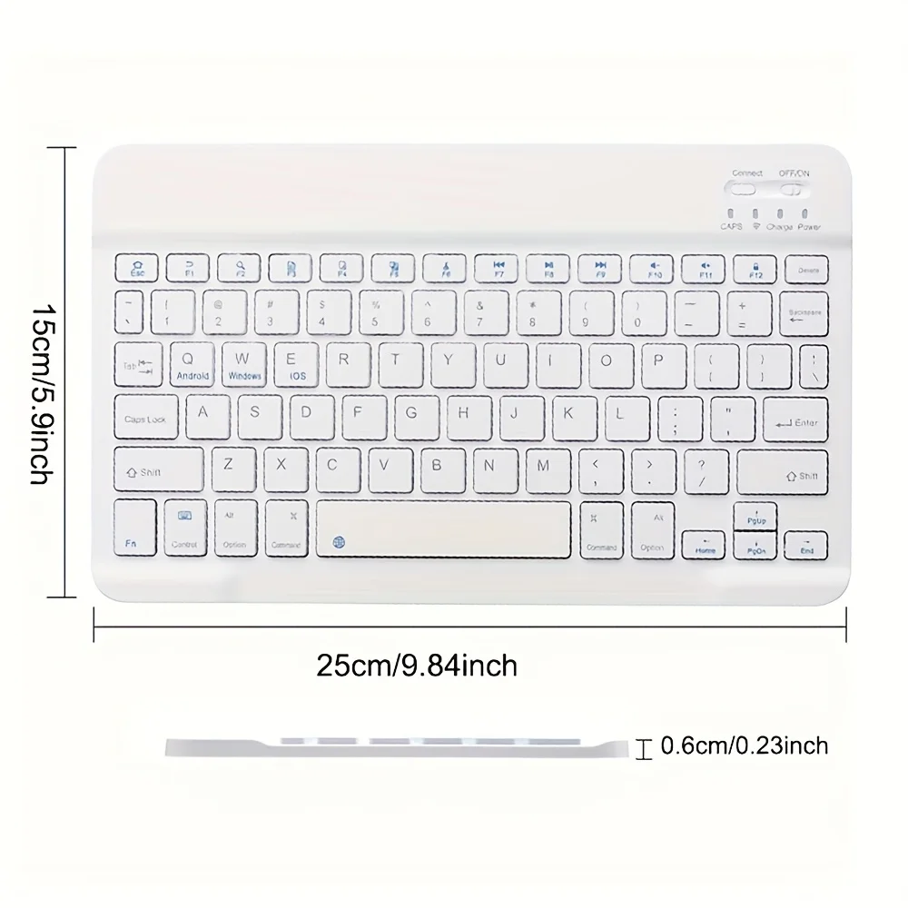 Teclado portátil ultrafino de 78 teclas, teclado recargable compatible con Bluetooth para Android, iOS, Windows, PC, iPad y tabletas - imagen 3