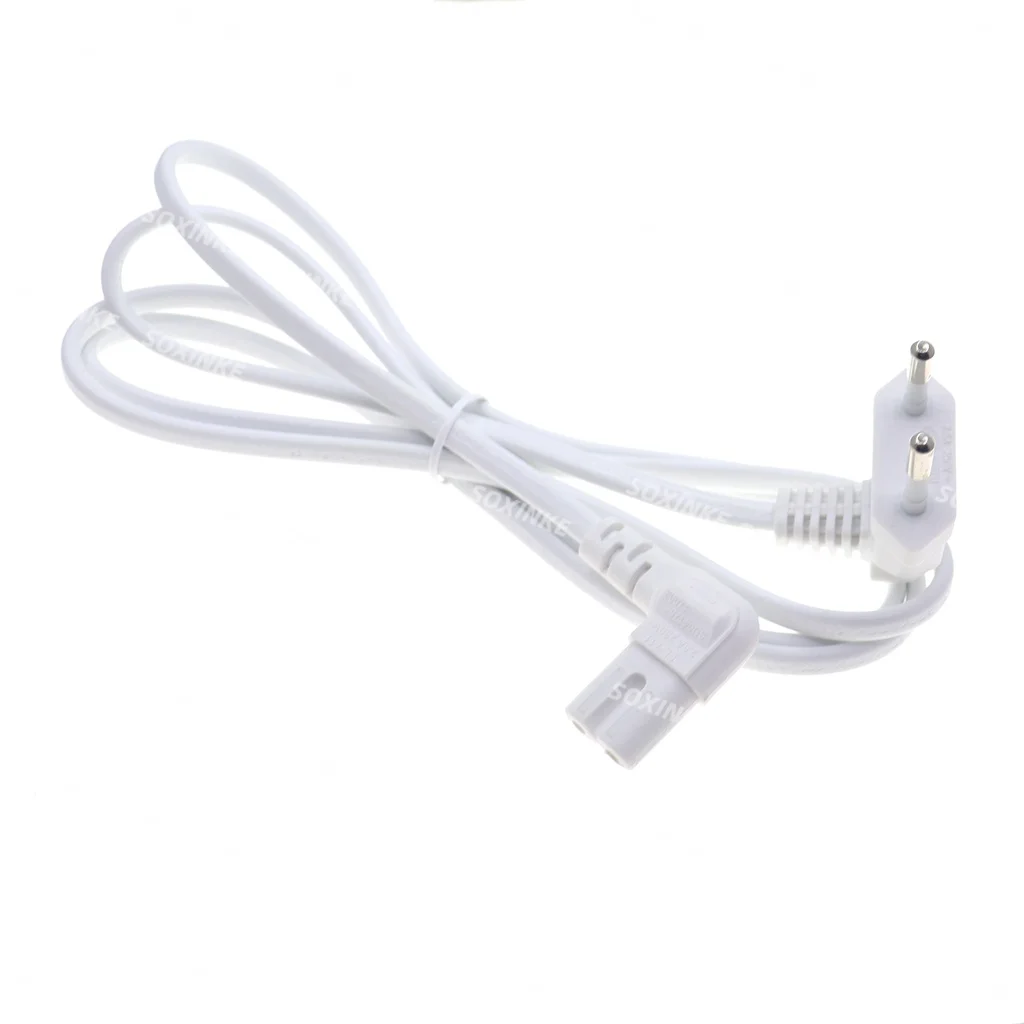 Cable de alimentación Schuko CEE7/16 Europa de 90 grados, 2 pines macho a ángulo recto IEC 320 C7, 1,5 m/2m - imagen 3