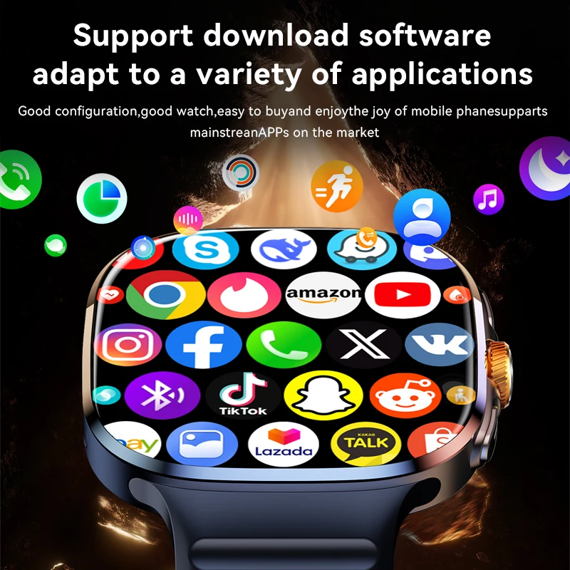 Reloj inteligente 5G/4G totalmente en red 720*720 AMOLED 2,4 pulgadas 900W cámara 8GB + 128GB RAM 2100mah relojes GPS WIFI Google APPS Smartwatch - imagen 3