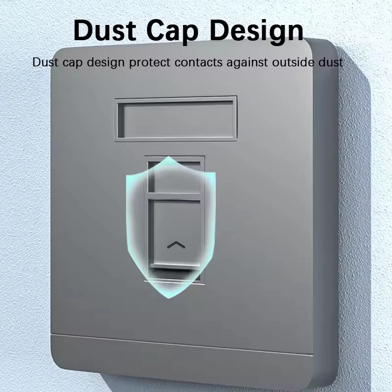 ZoeRax Placa de pared Keystone de 1/2 puertos 86 Tpye, placas de pared de un solo grupo para conector Keystone RJ45 y inserciones modulares - imagen 5