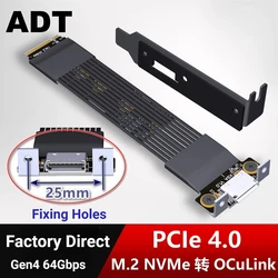 Cable Adaptador M.2 NVMe a OCuLink PCIe 4.0 x4 para GPU Externa