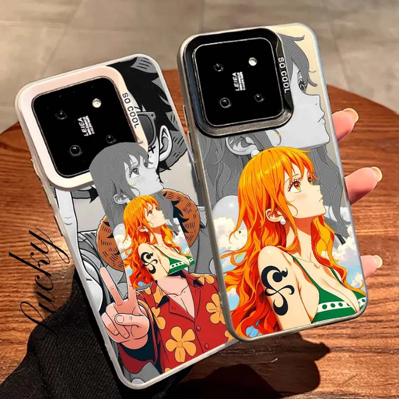 Funda Nami Zoro para Xiaomi Mi 14 14T 13 13T 12 12T 12X 12S 11 11X Lite Pro funda de teléfono plateada de color Ultra mate - imagen 2