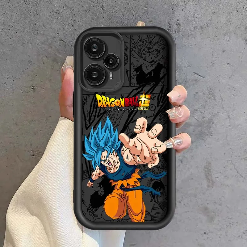 D-Dragon Ball Son Goku Vegeta para Xiaomi Poco X6 X5 X4 X3 F6 F5 F4 GT M6 M5 Pro Plus 5G Eye Ladder funda de teléfono - imagen 3