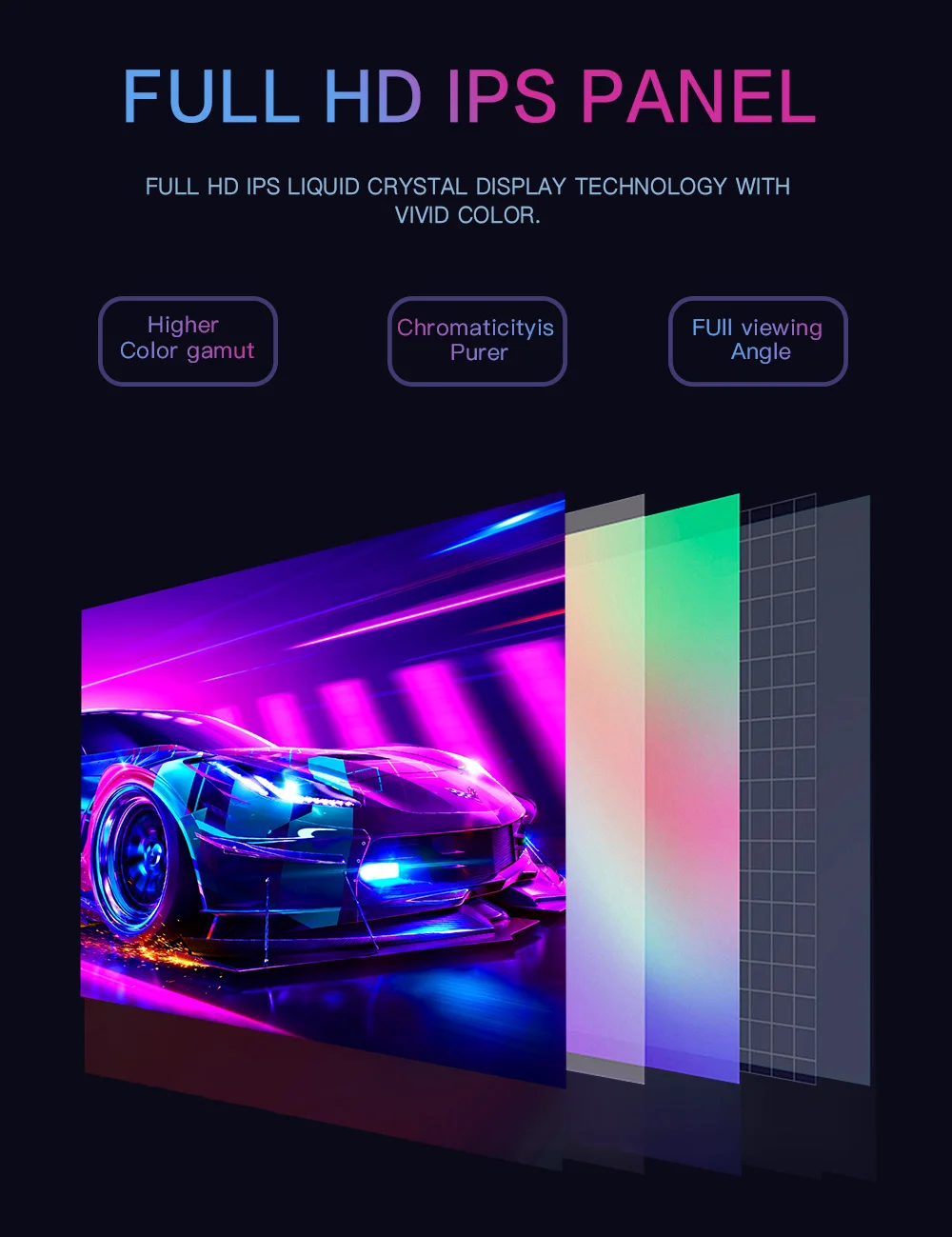 LESOWN pantalla portátil pequeña 10,1 pulgadas 2560x1600 IPS HDMI tipo C pantalla táctil Monitor de ordenador para juegos CCTV Raspberry Pi PC - imagen 5