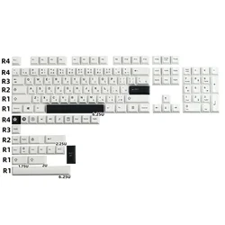 Teclado Mecánico Keycaps Cherry Perfil Negro Blanco GH60 GK61 GK64 GK68