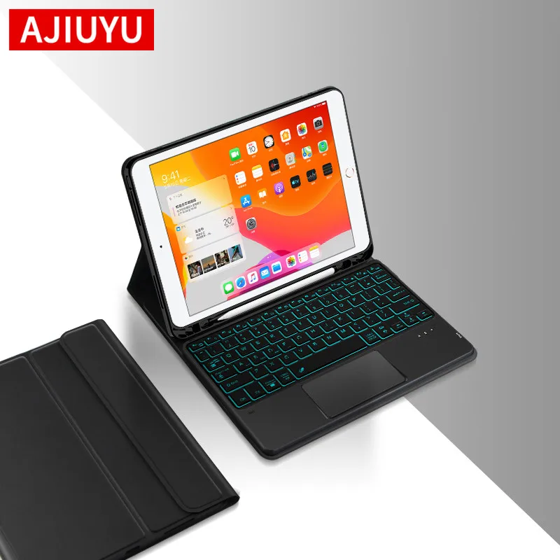 AJIUYU-funda con teclado para iPad, cubierta inteligente retroiluminada para iPad de 9,7 pulgadas, 2018, 2017, 5th, 6th, Air, 3rd, 4th, 10th, 10,2, 10,5 Pro, 11 Magic - imagen 4