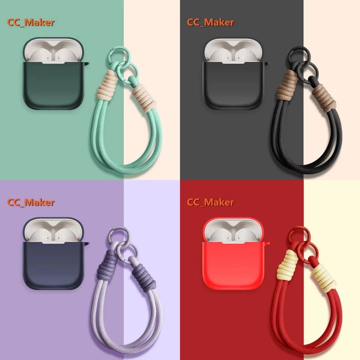 Para Sennheiser ACCENTUM funda abierta lindo cordón colgante funda suave de silicona adecuada para Sennheiser ACCENTUM cubierta protectora abierta