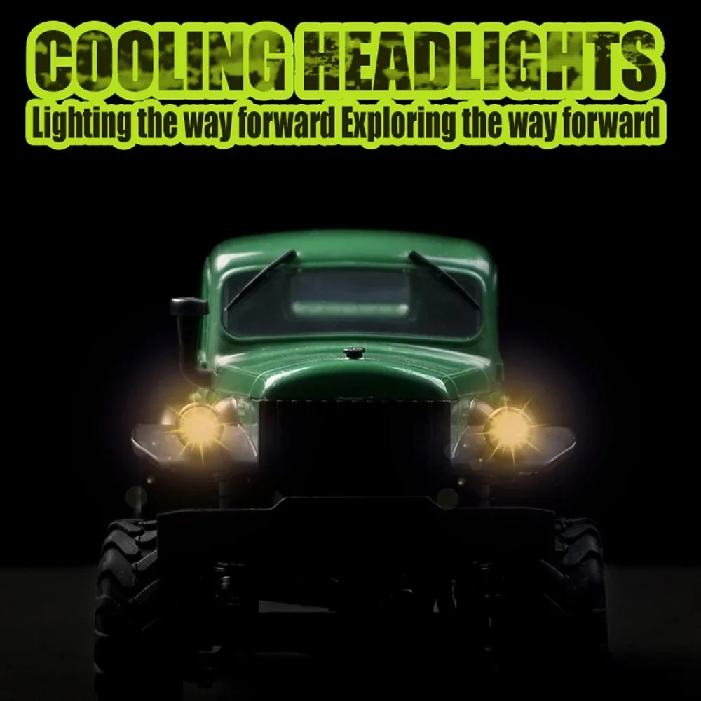 SALVATOR 1:24 Camión sobre orugas con control remoto, coche todoterreno RC 4WD con luces LED, oruga de roca de 2,4 Ghz UCX2401, juguetes para niños - imagen 3