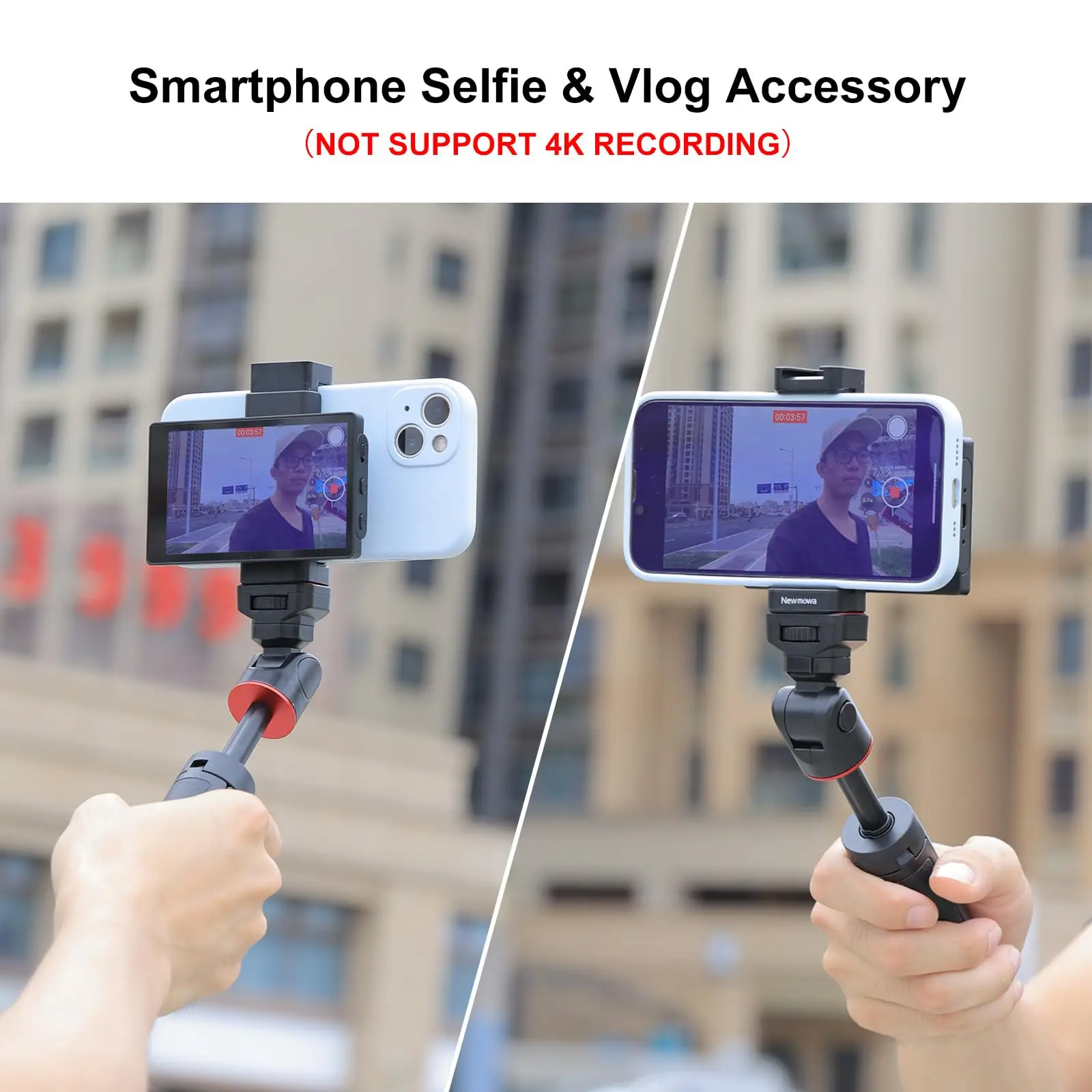 KingMa Vlog Selfie Monitor soporte de pantalla para iPhone 15 14 13 Pro Max Smartphone Video Bluetooth control remoto soporte de teléfono - imagen 5