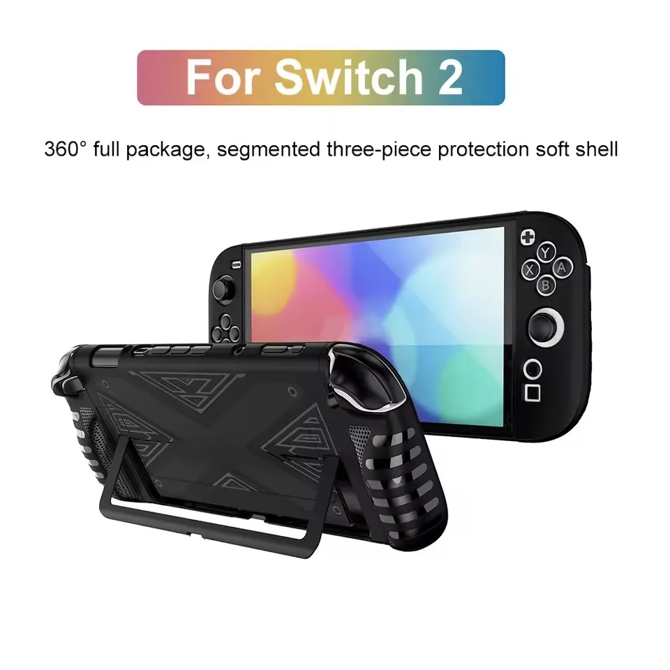 Funda protectora negra de TPU para consola de juegos Nintendo Switch 2, carcasa dura, Compatible con Switch 2 2nd 2025, Gamepad