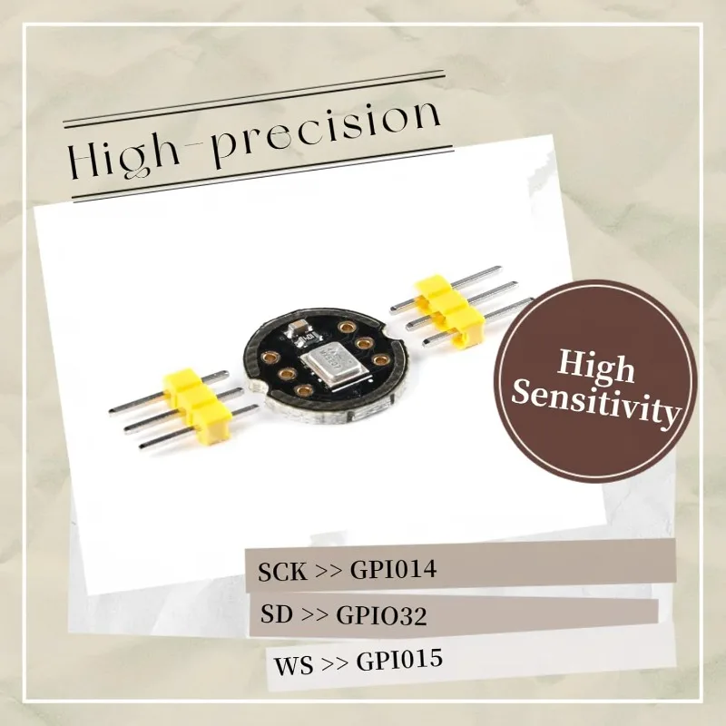Módulo de micrófono omnidireccional INMP441, interfaz I2S, MEMS de baja potencia, módulo de Sensor de salida Digital de alta precisión, 1-10 Uds. - imagen 4