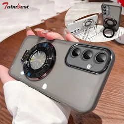 Funda de silicona Samsung Galaxy compatible con MagSafe y soporte