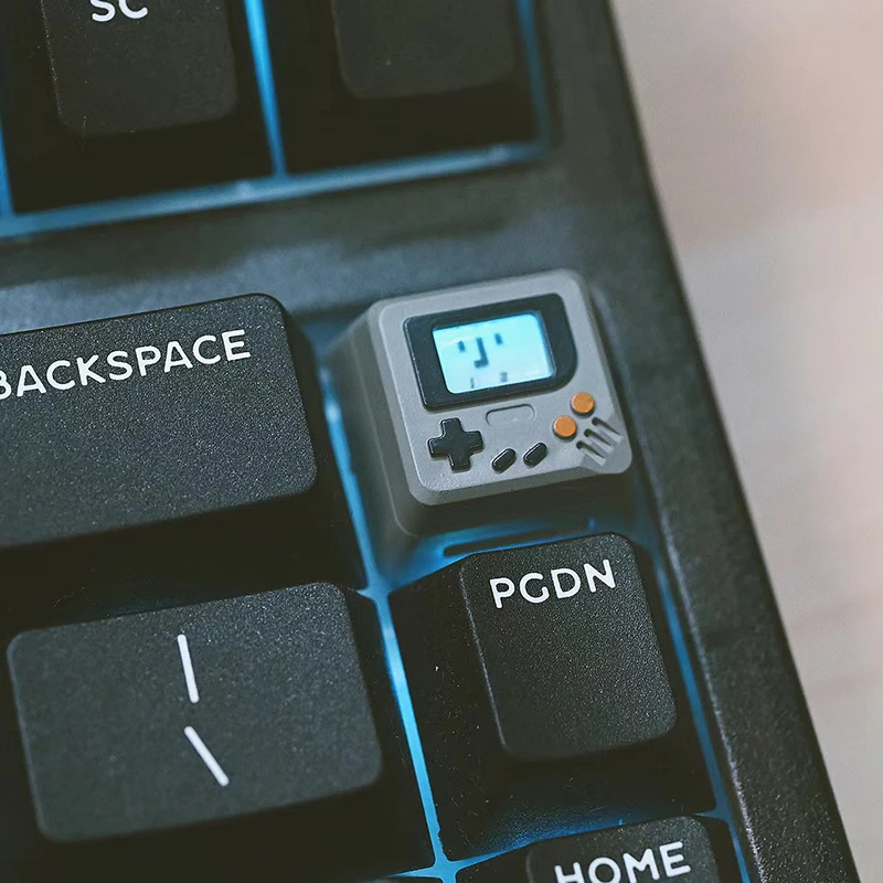 Bonitos teclas permeables a la luz, patrón de jugador de juegos Retro, eje transversal, tapa de teclado mecánico DIY para teclados de juegos de ordenador PC - imagen 2
