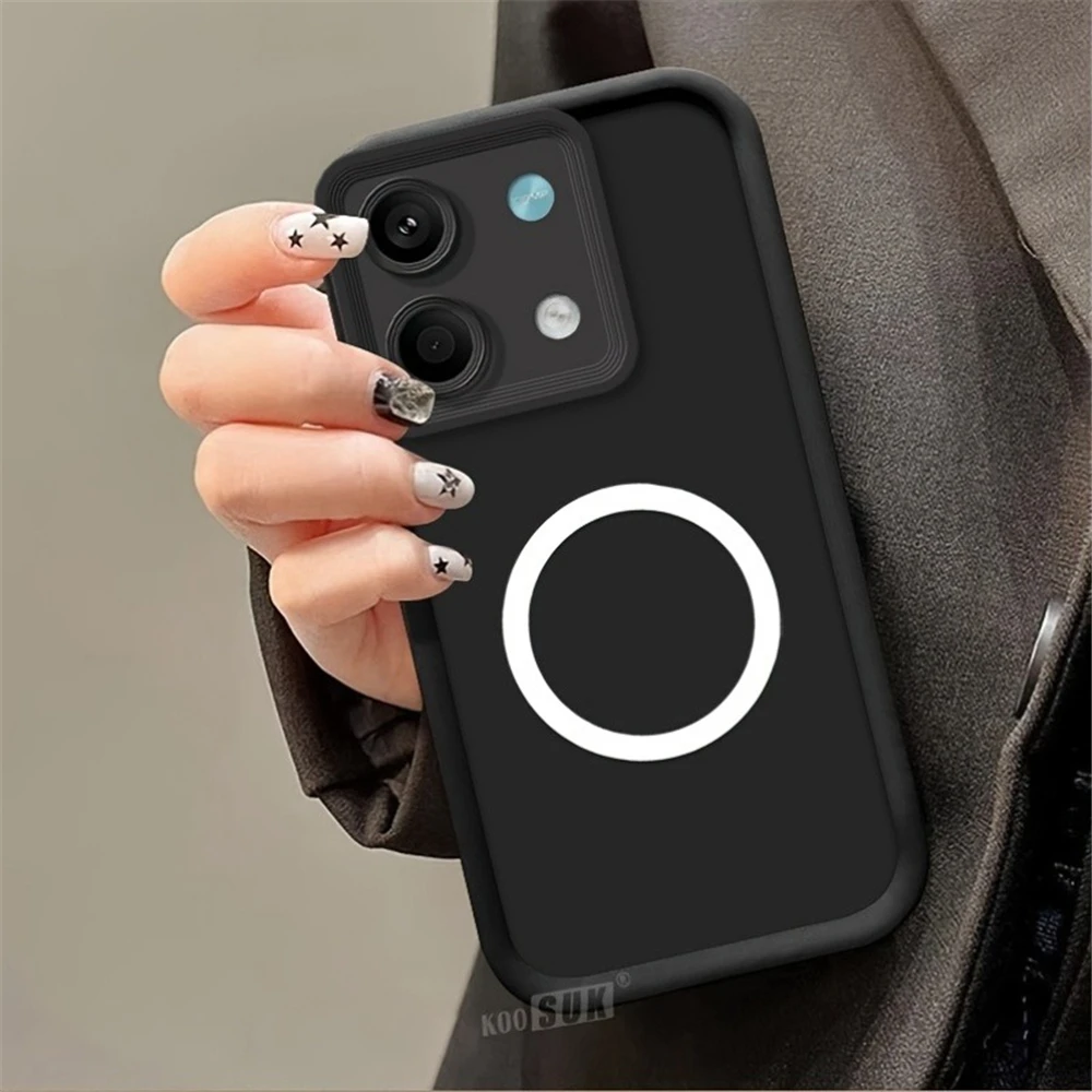 Funda de teléfono para Motorola Moto G85 G 85 G84 G04 G14 G24 G34 G54 E14 G10 G20 con anillo hoja de hierro pegatina magnética cubierta de silicona - imagen 5