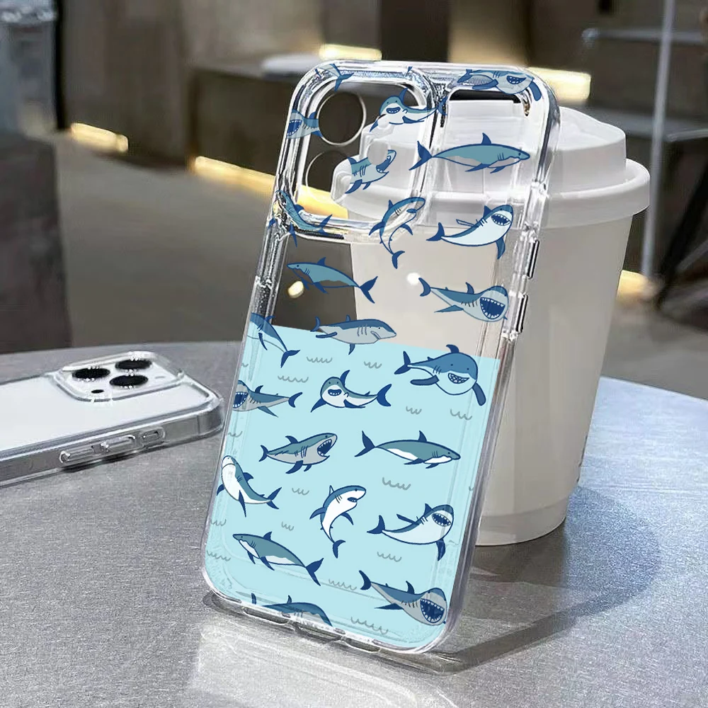 Funda de teléfono ballena para iPhone 16 Pro, funda para iPhone 14 13 11 12 15 Pro Max 7 8 Plus XR XS X SE 2020, funda transparente suave con animales del océano - imagen 5