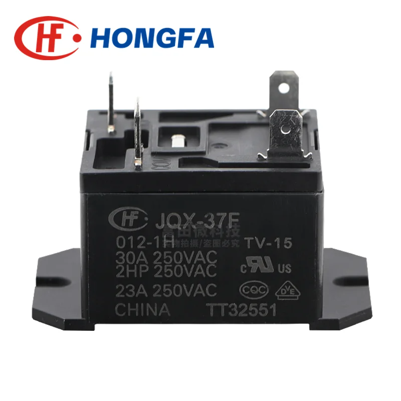 1 Uds HONGFA relé HF37F JQX-37F-012-1H JQX-37F-024-1H 12VDC 24VDC 4 pines 30A reemplazable SFD-112DM SFD-124DM 12V 24V relé de potencia - imagen 2