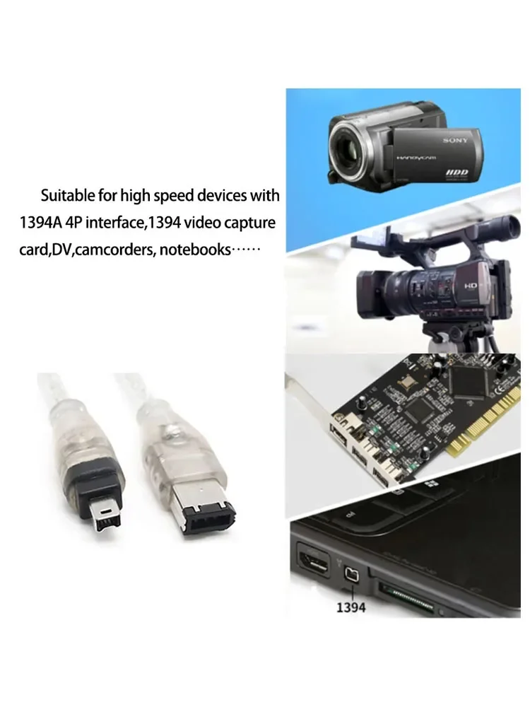 Firewire de alta velocidad para cámaras DV USB 2,0 a 4 pines 6 pines/4 pines ILink IEEE 1394B Cable para periféricos de cámara