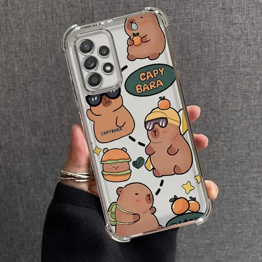 Funda transparente divertida de capibara para Samsung Galaxy A24 A26 A21s A13 A33 A25 A16 A52 A17 A35 A36 A15 - imagen 5