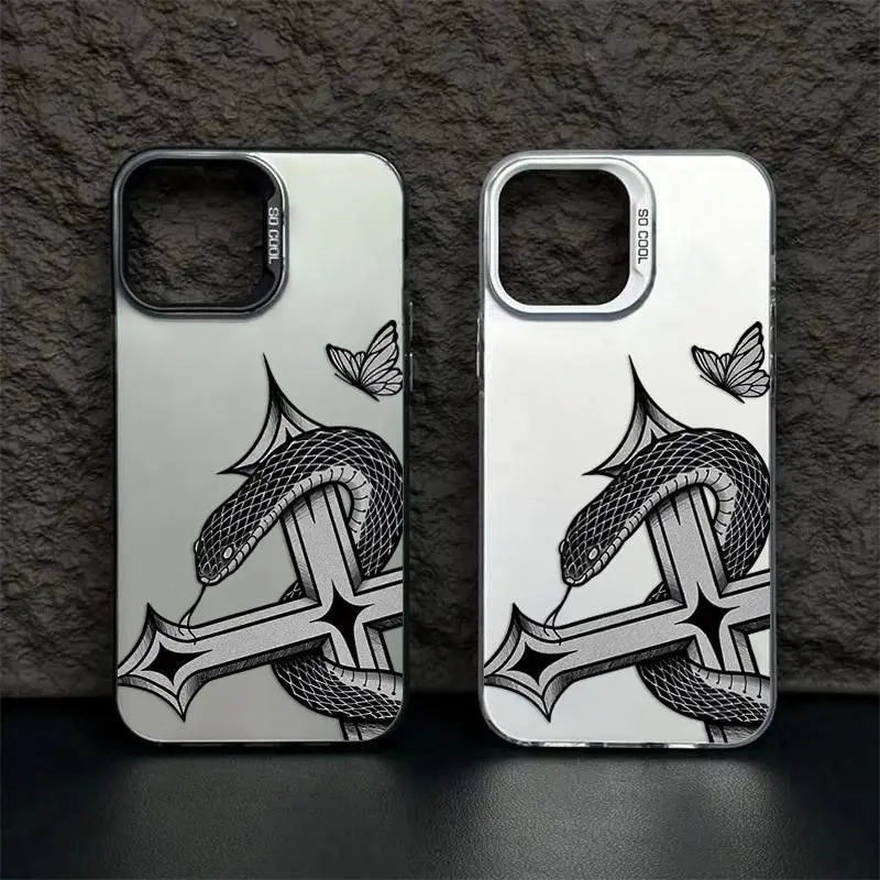 Funda de teléfono de serpiente negra a la moda para Infinix Hot Note Zero 50 40 30 30i 20s 12 12i 11 Smart 9 8 7 6 5 Pro 4G 5G contraportada - imagen 4