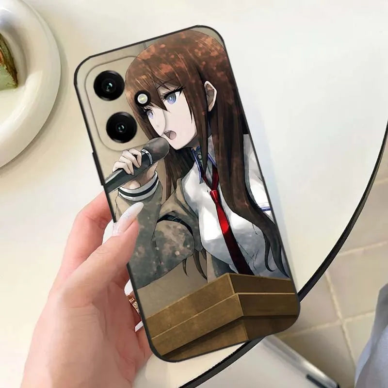 Kurisu Makise-funda de Anime para Honor X9C X9B X9A X9 X8C X8B X8A X8 X7C X7B X7A X7 X6B X6A X60i X60 X6 X5B 5G - imagen 2