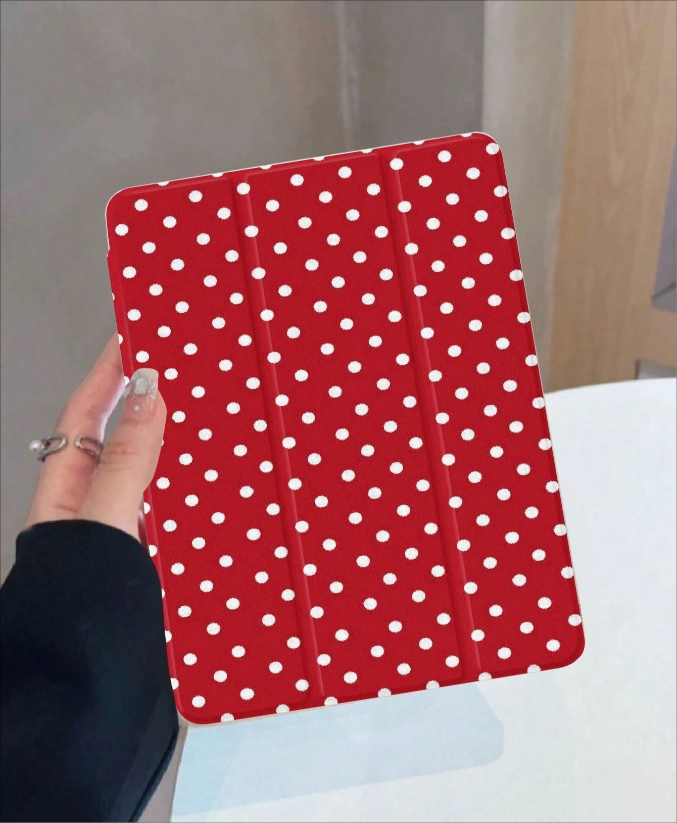 Funda clásica Simple de lunares rojos para iPad pro 10/11/2020/6th/7th /8th /Air 3rd/Air 4th/9th gen/Air 5th Gen 2022/Air 11 - imagen 3