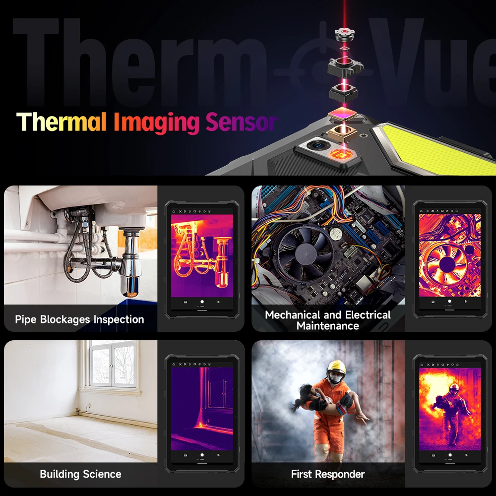 Ulefone Armor Pad 4 Ultra 5G tableta resistente lmaging térmica 11800mAh 10,36 "2K 16GB + 256GB Android 14 luz LED - imagen 2