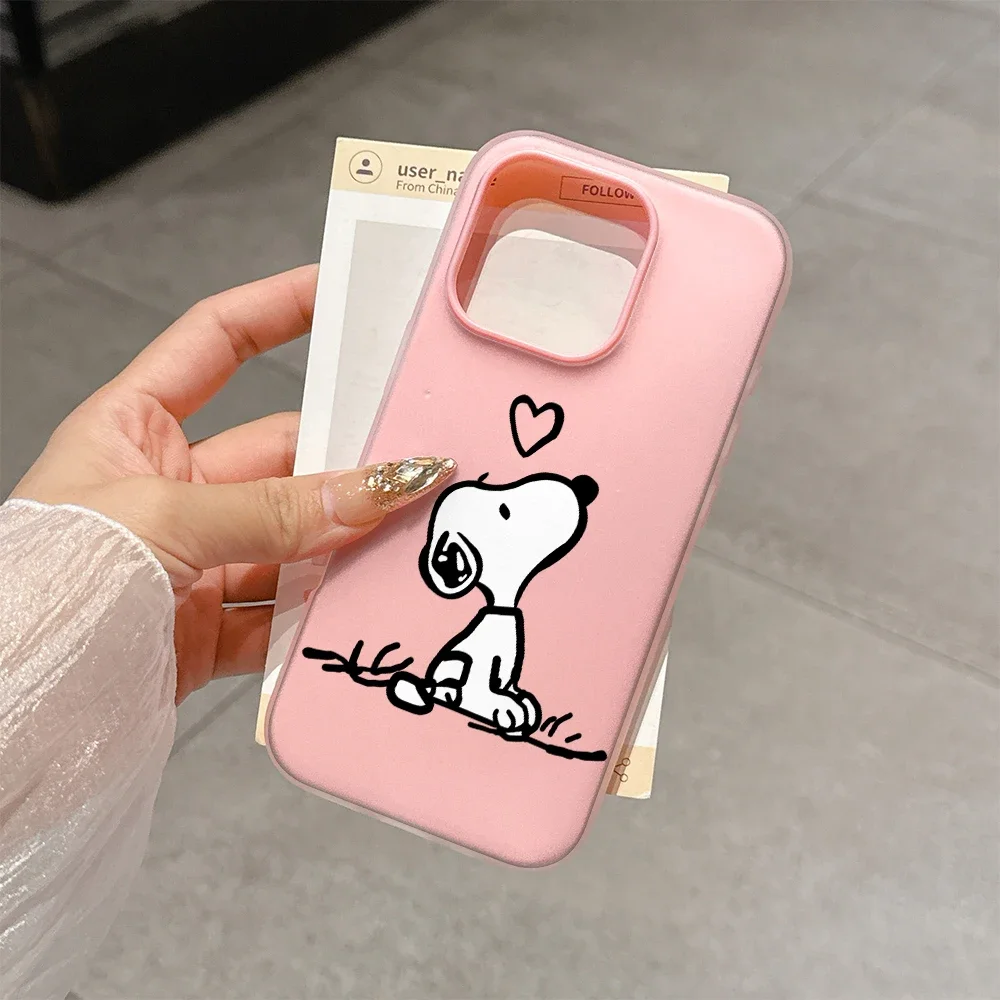 Funda de teléfono bonita Snoopy Love Candy Y2K para Realme 14 12 11 Note 70 C75 C71 C55 C53 C63 C21Y C20 C11 C12 C15 cubierta mate suave Sh - imagen 3