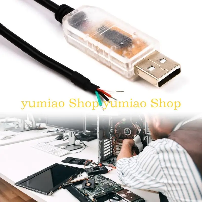 587b USB a 4pin End alambre RS485 Convertidor serial Cable comunicación Adaptador Modbus - imagen 2