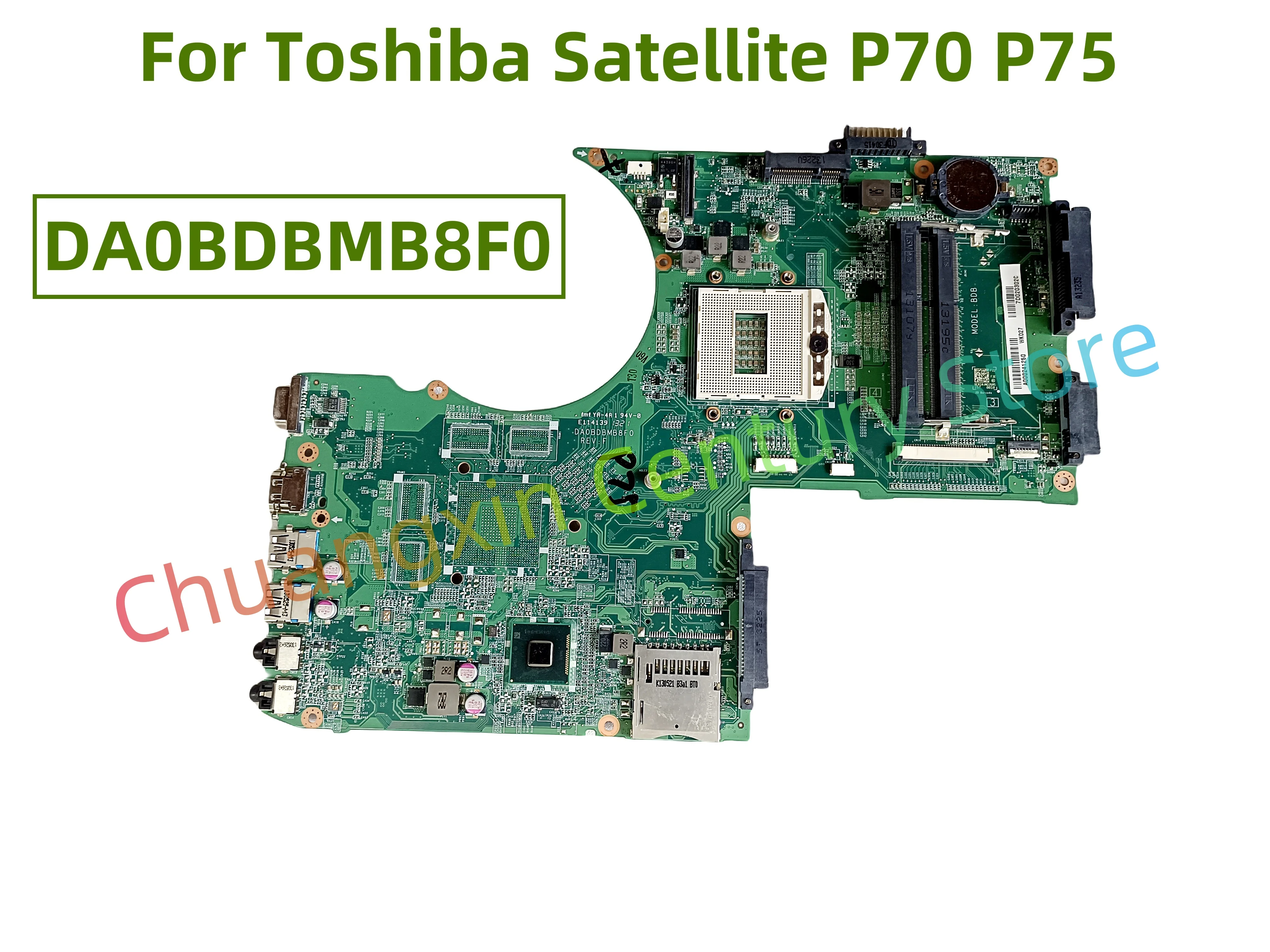 Placa base para portátil Toshiba Satellite P70 P75, DA0BDBMB8F0 UMA, 100% probado, funciona completamente