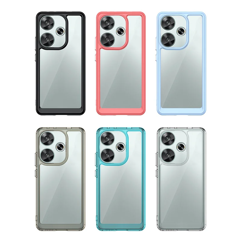 Para Poco F6 funda Xiaomi Poco F6 Capas parachoques de teléfono protector trasero a prueba de golpes Color transparente Fundas Poco F6 F 6 - imagen 3
