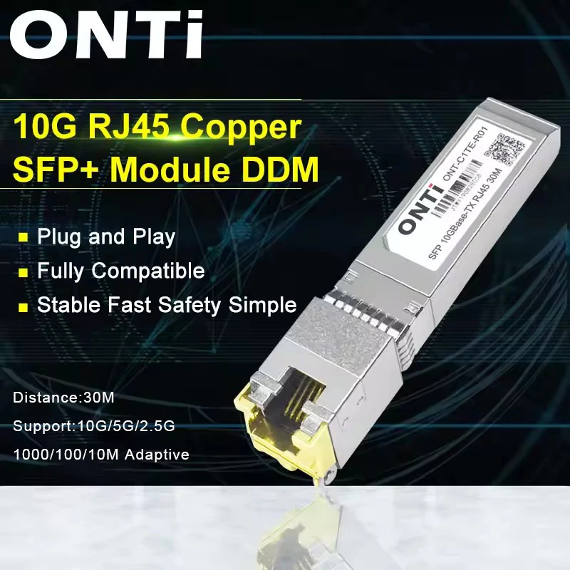 ONTi SFP+ 10G RJ45 Cobre – Módulo Transceptor para Cisco y MikroTik - imagen 4