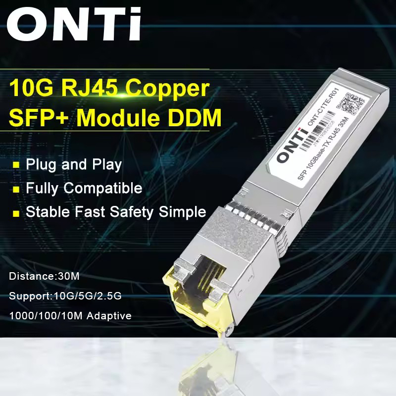 ONTi SFP+ 10G RJ45 Cobre – Módulo Transceptor para Cisco y MikroTik - imagen 4