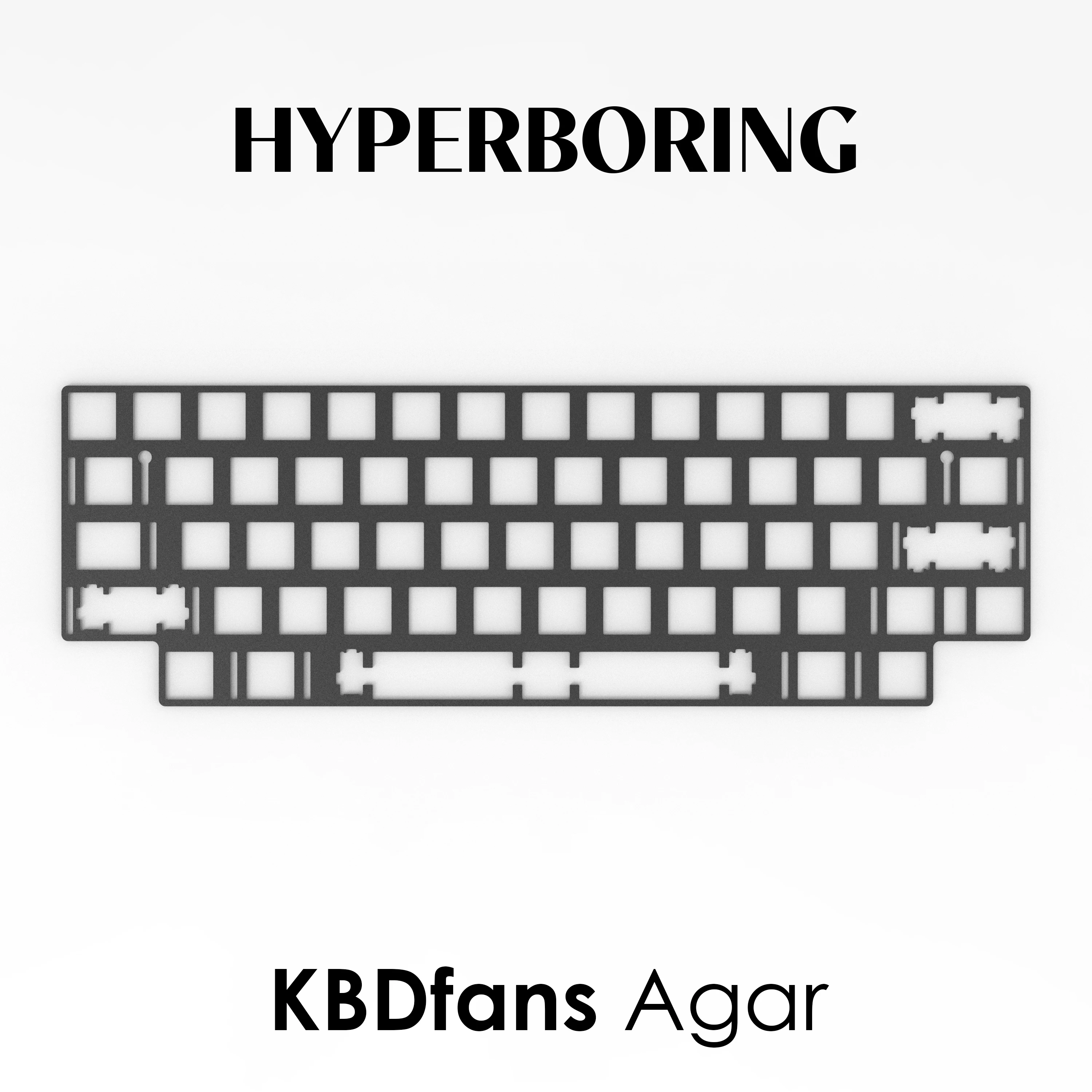Placa de posicionamiento de Agar KBDfans para teclado mecánico, placa de fibra de carbono PP Alu personalizada para PC, accesorios para teclado, regalo DIY - imagen 2