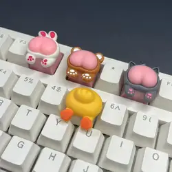 Keycap PBT para teclado mecánico – Gato, oso o conejo