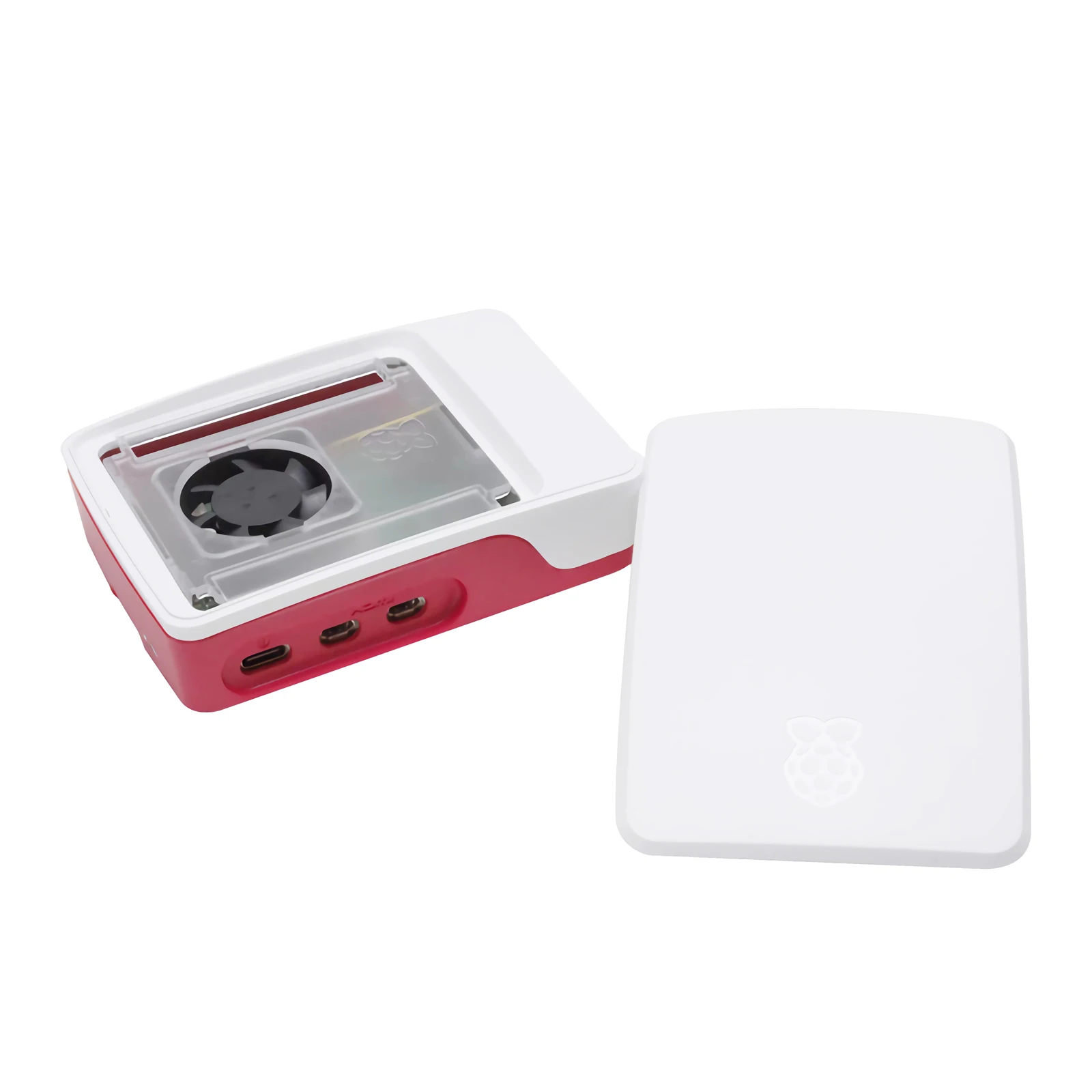 Funda oficial Raspberry Pi, cubierta protectora de plástico ABS rojo y blanco con ventiladores de disipador de calor para Raspberry Pi 5 - imagen 5