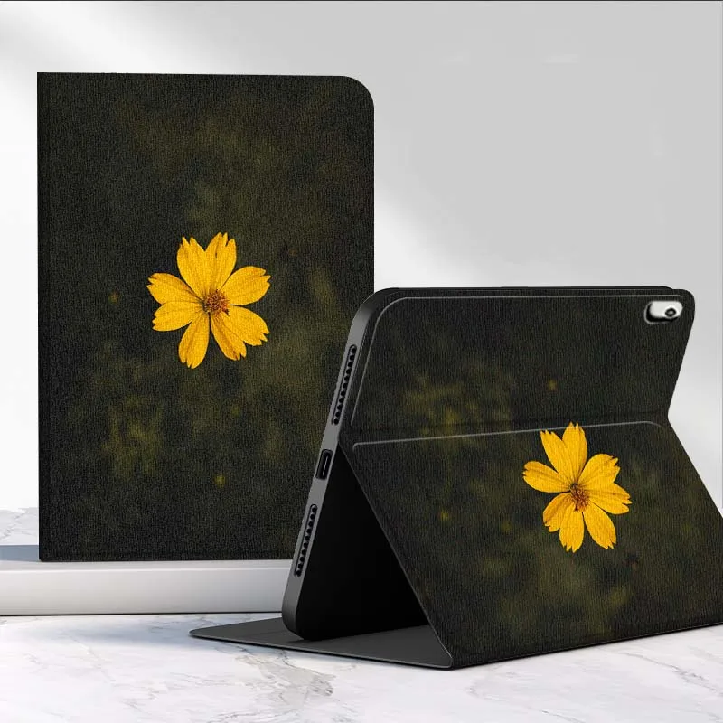 Hermosas flores de melocotón para iPad Pro Mini 1 2 3 4 5 6 7 7ta generación 12,9 10,5 13 11 7,9 8,3 M4 pulgadas funda para tableta - imagen 2